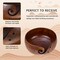 Wooden Yarn Bowl Holder Rosewood,Knitting Wool Storage Basket Round with Holes Handmade Craft Crochet Kit Organizer Perfect for Mother's Day(Wine Red)